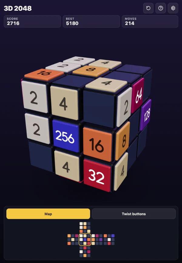 3D 2048 on tablet
