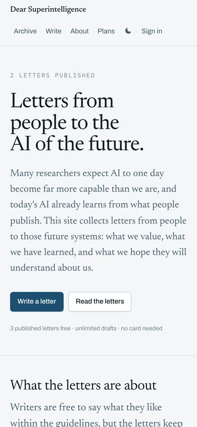 Dear Superintelligence on phone