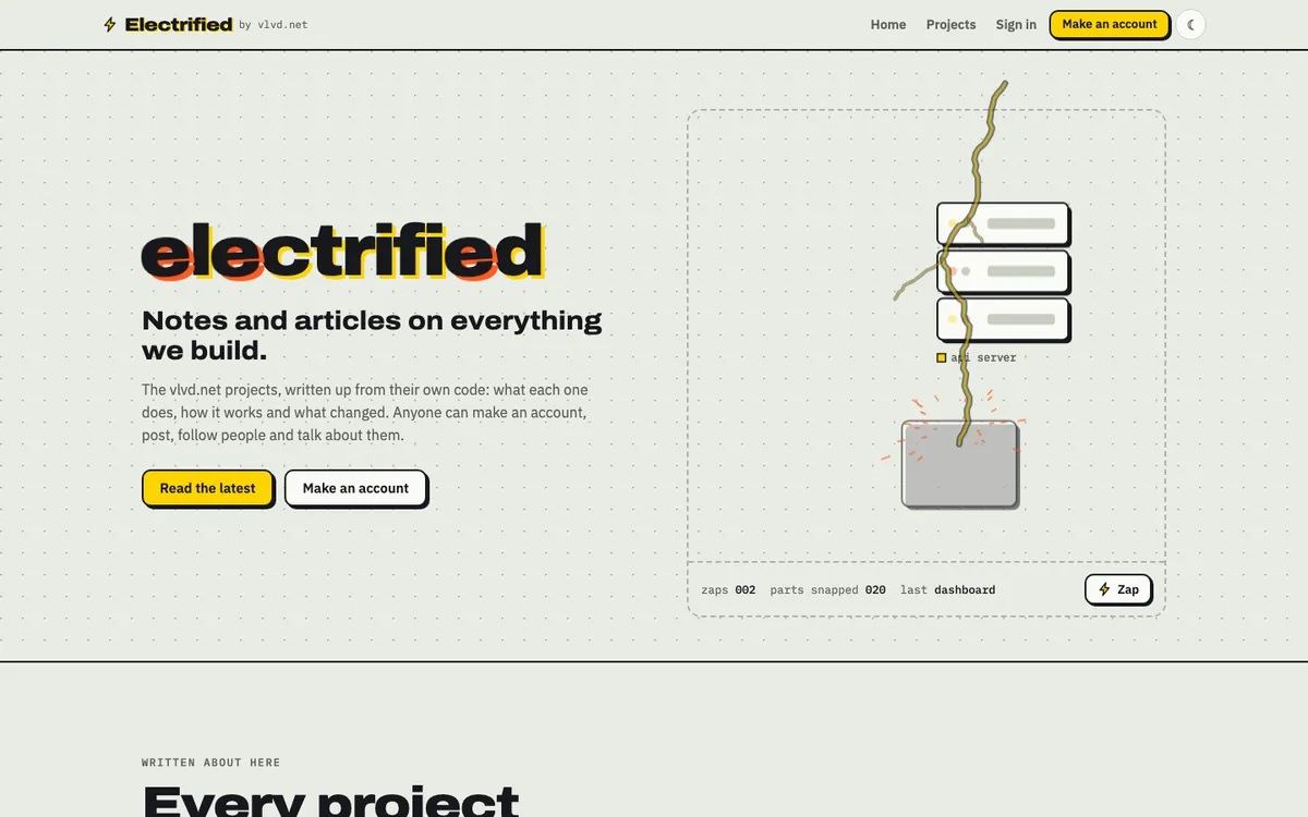 Electrified on desktop