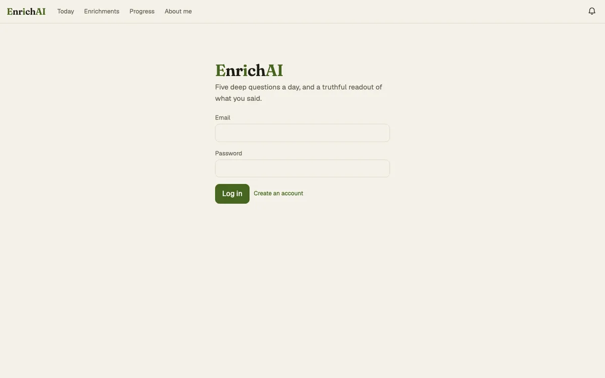 EnrichAI on desktop