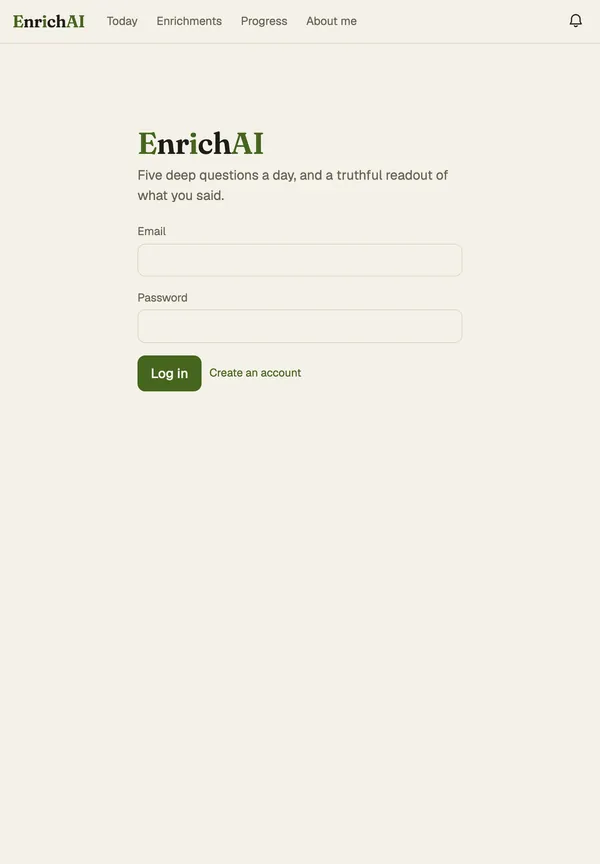 EnrichAI on tablet