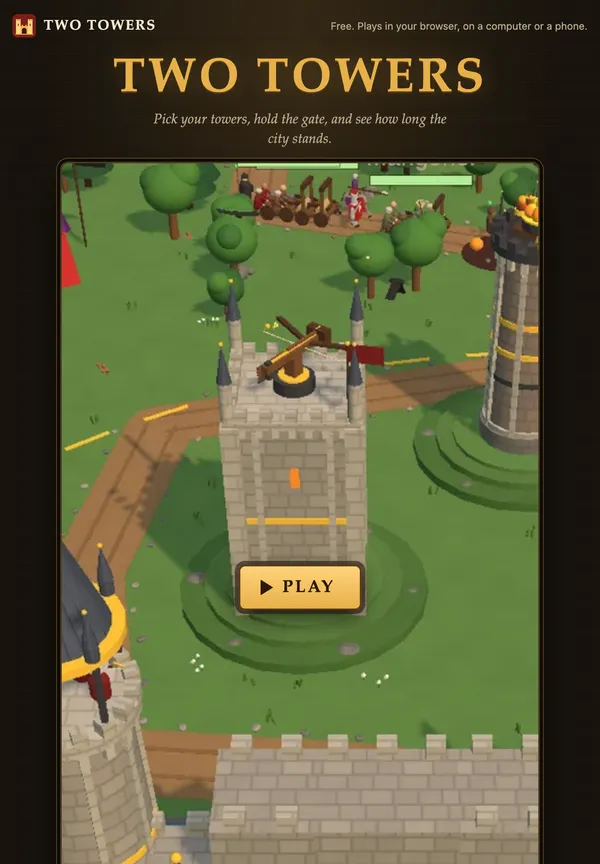 Two Towers on tablet